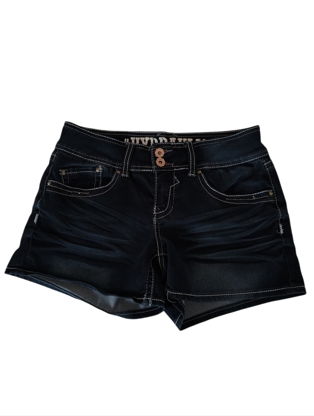 Hydraulic Lola Curvy Short Shorts with White Contrast Stitching Size 7/8